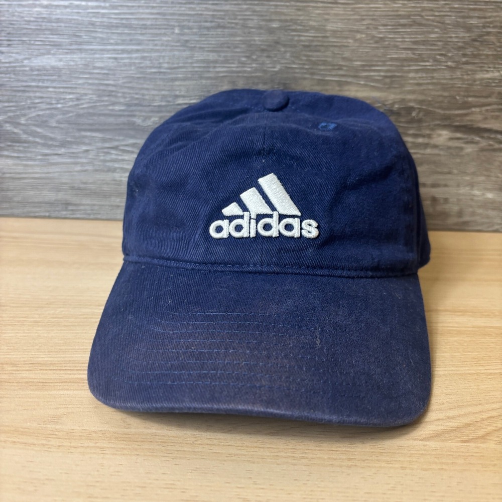 Adidas Hat Cap Strap Back Blue Navy Gym‎ Running Adjustable